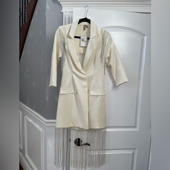 Embellished fringe blazer dress - Picture 2 of 5